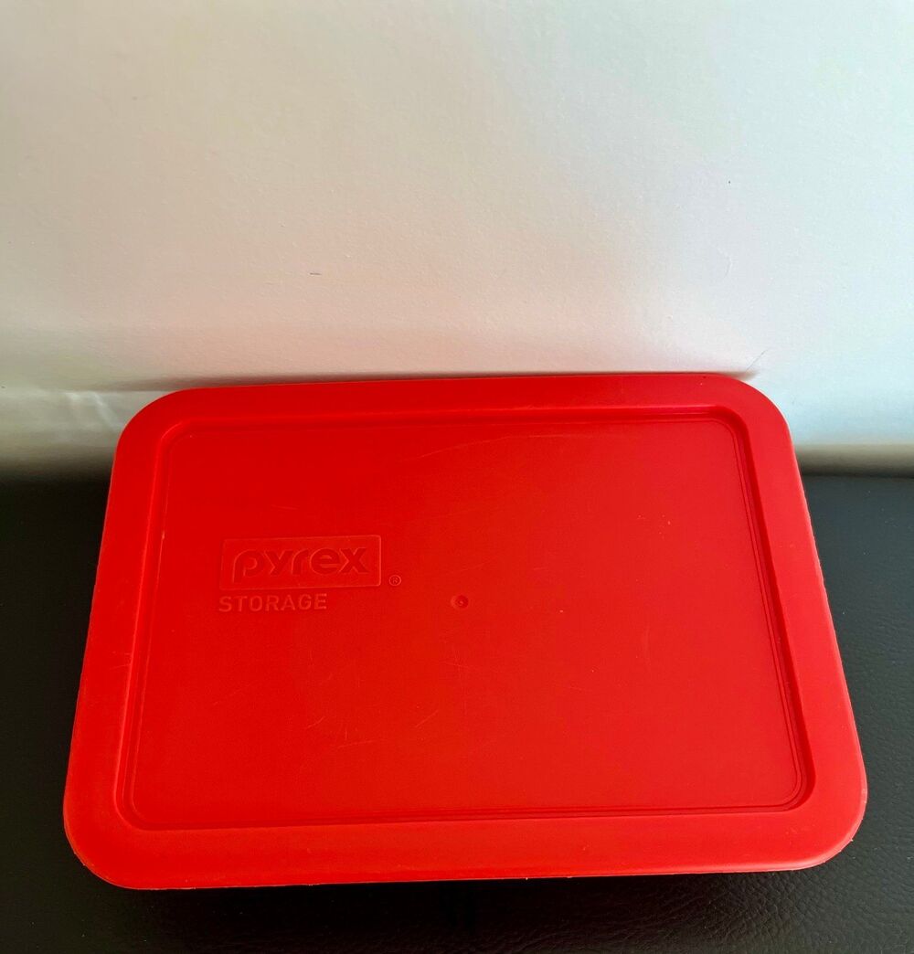 Pyrex Simple Store 3-Cup Glass Food Storage Container 7210-PC w/ Red Lid